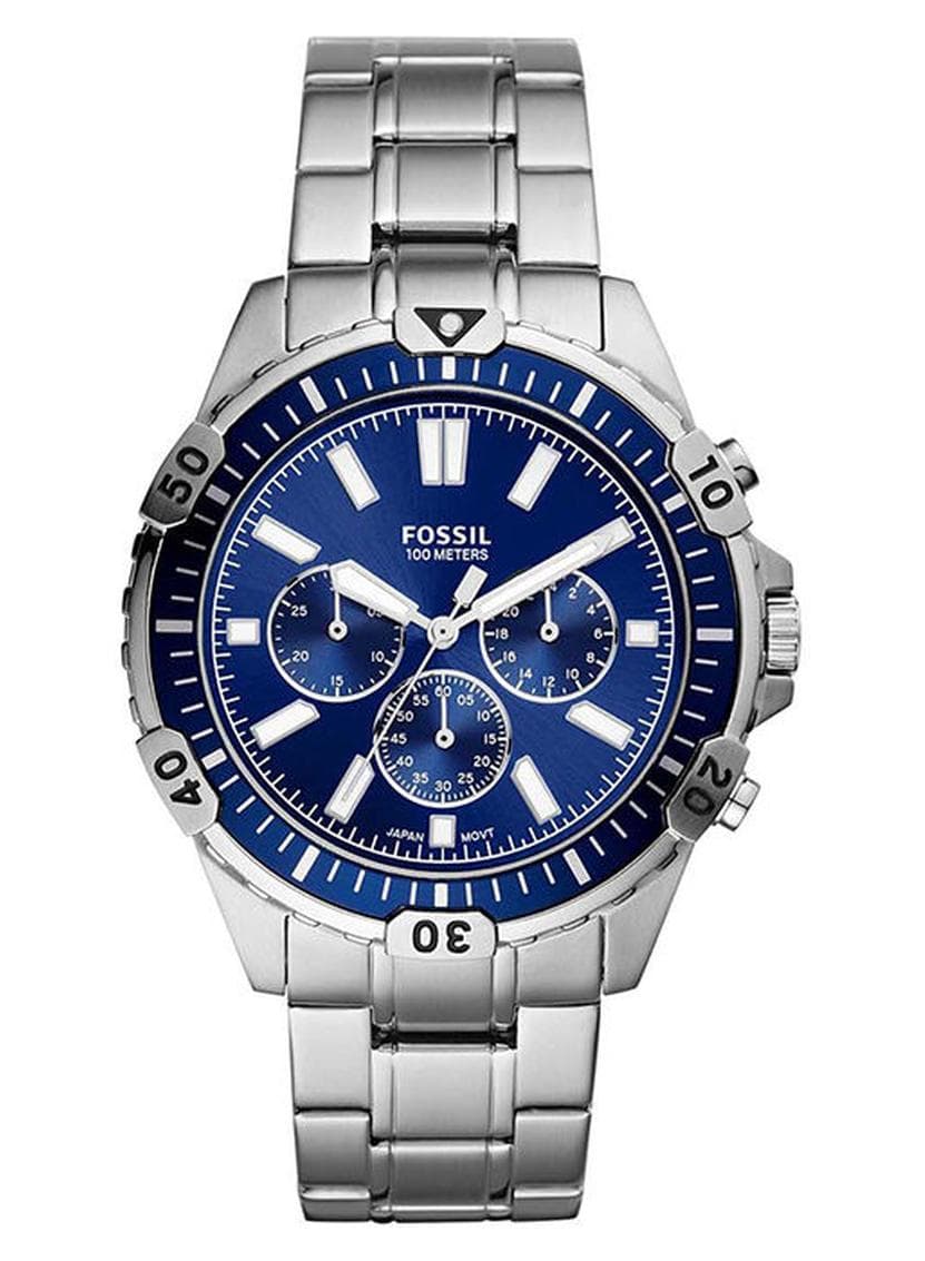 Men Stainless Steel Analog Wrist Watch FS5623 - 44 mm - Silver