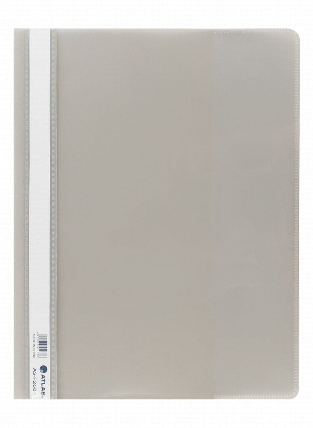 12-Piece Flat Clear View Folder File Grey