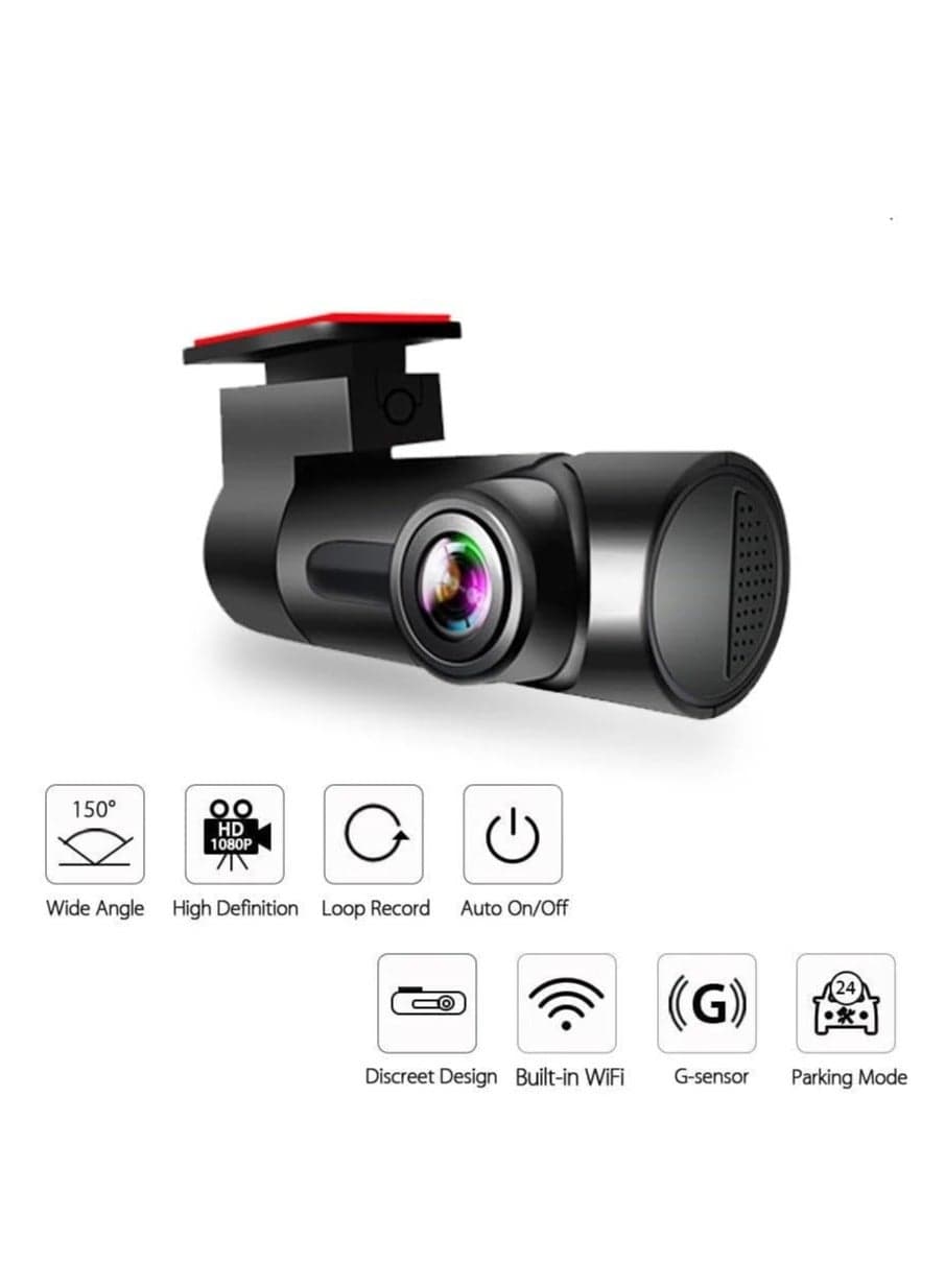 Alayjah, Full HD Dash Cam DVR, 1 Pcs, Night Vision Supporting, Car Camera with 156° Wide Angle, Video Recording, G-Sensor & Easy Installation, 1 Year Warranty 11000010