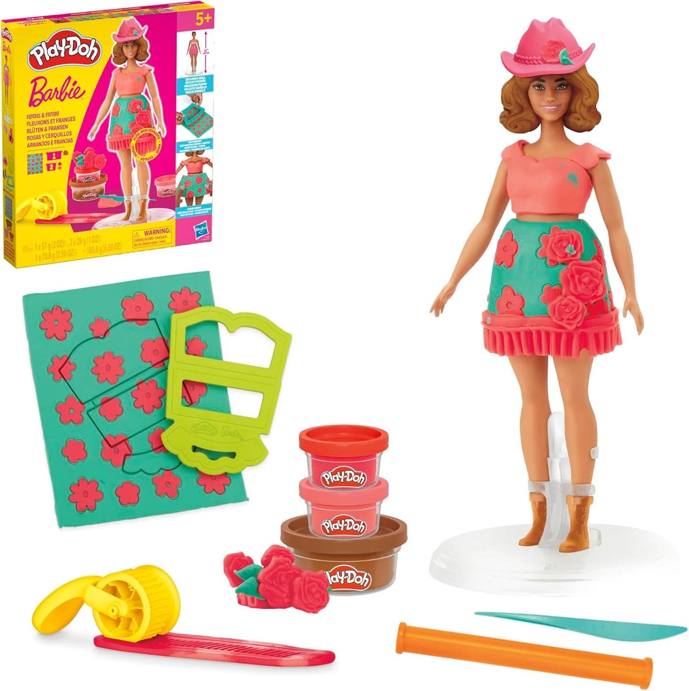 0Barbie Florals and Fringe Set with Doll and Accessories