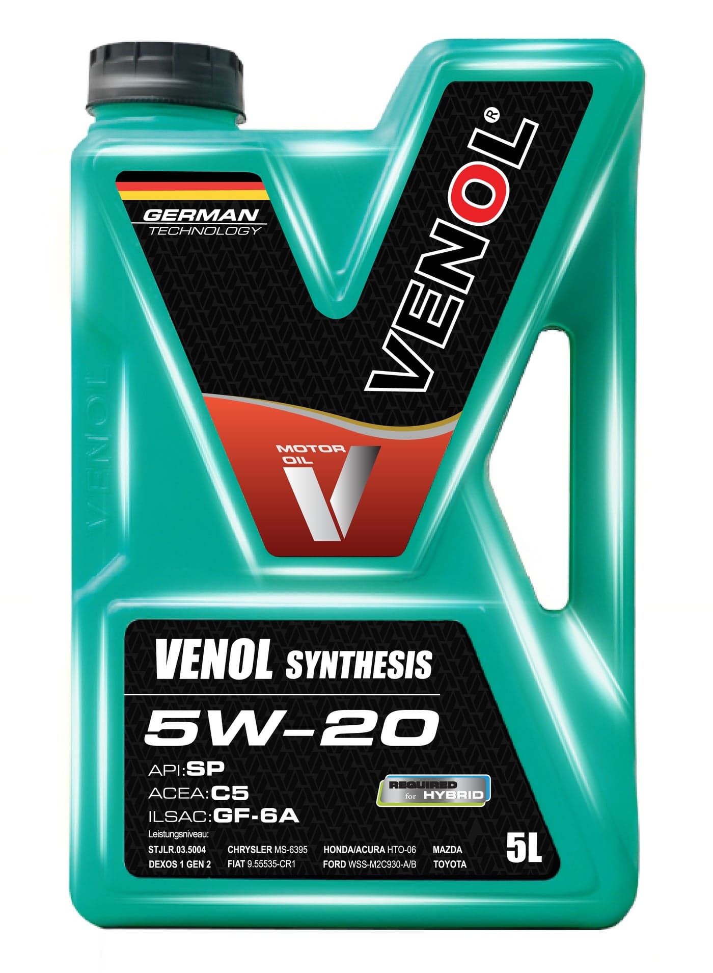 SYNTHESIS 5W-20 Full Synthetic Motor Oil – API SP, ACEA C5, ILSAC GF-6A – Hybrid-Ready – 5 Liters