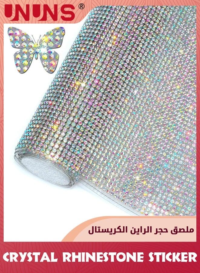 Crystal Rhinestone Sticker,Self-Adhesive DIY Decoration Stickers,Hotfix Glitter Crystal Gem Sheet Sticker For Craft Decoration,24x40CM