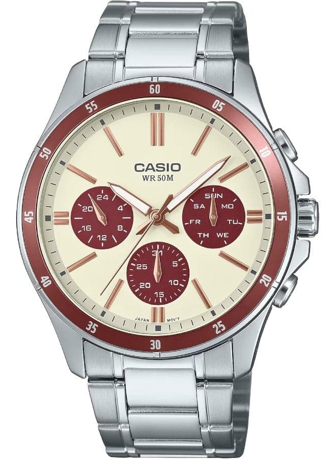 Men's Multifunction Stainless Steel Watch MTP-1374D-5A2VDF