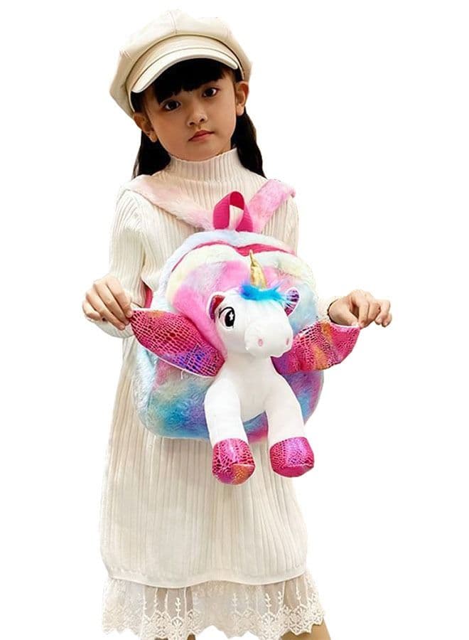 Unicorn Doll Plush Backpack Large Capacity Kids Mini Travel Bag