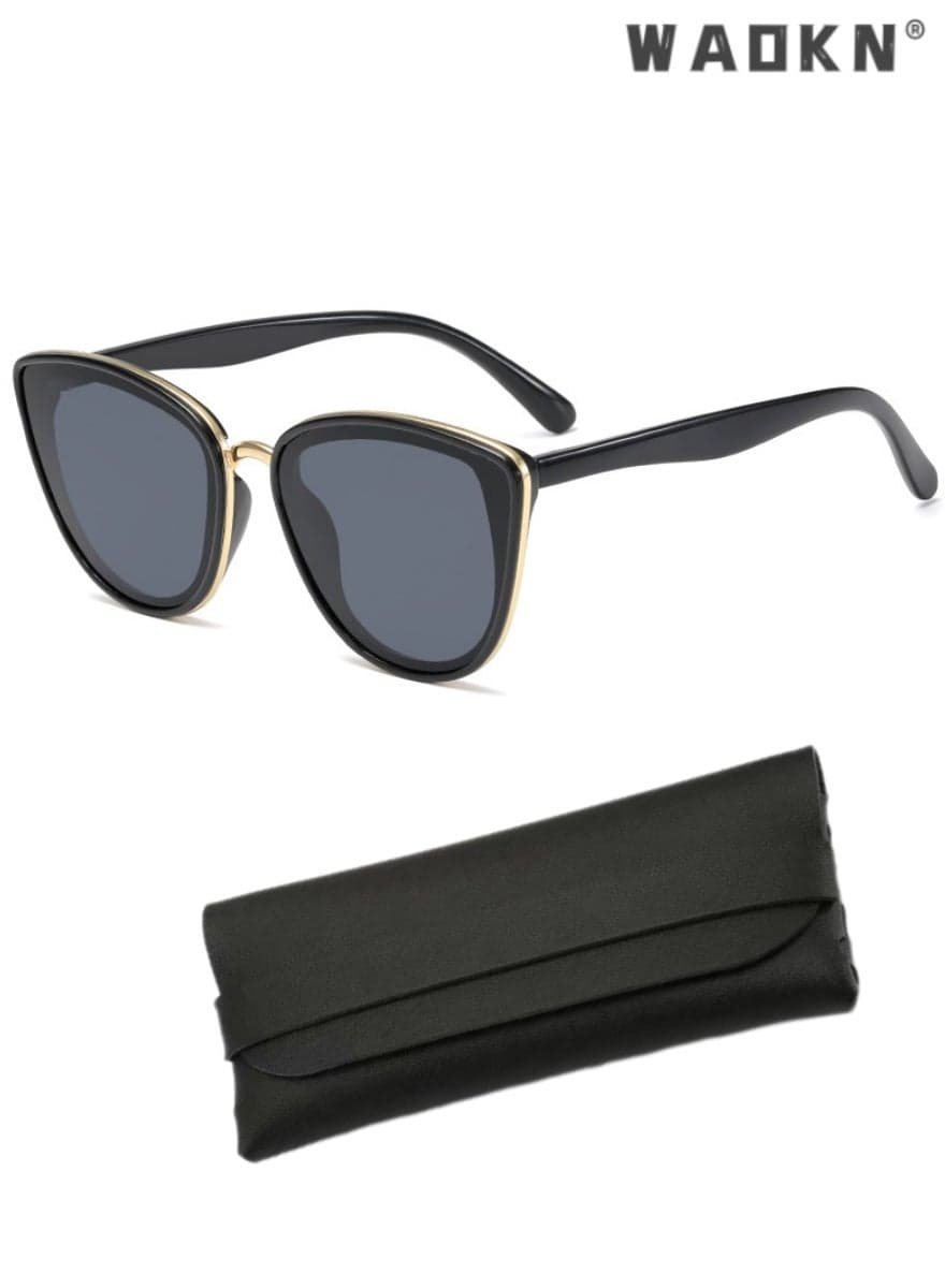 Women Men Polarized Cat Eye Sunglasses,UV Protection Retro Vintage Shades Large Plastic Frame Sunnies ,Sun Protection Sunglasses Suitable for Summer Outdoor Beach Travel Camping
