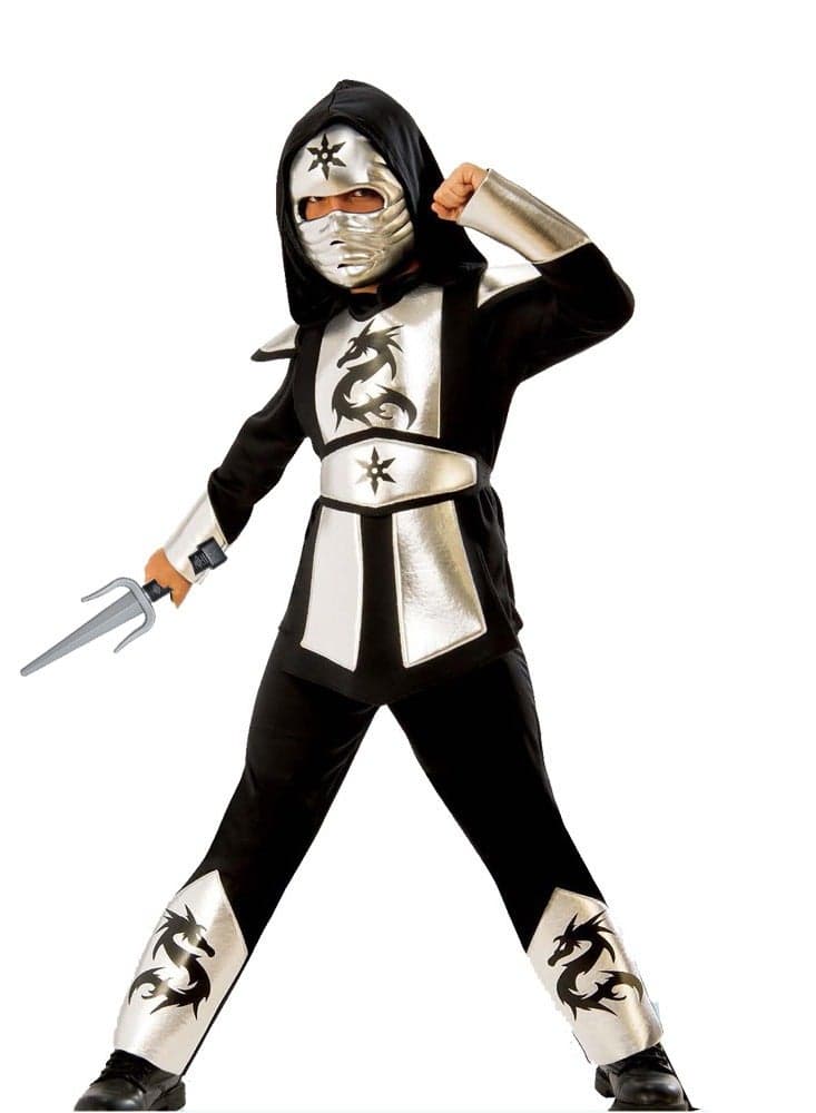 Kids Ninja Costume - Ninja Outfit Boys with Plastic Ninja Foam AccessoriesToys for Kids Kung Fu Outfit Halloween Ideas