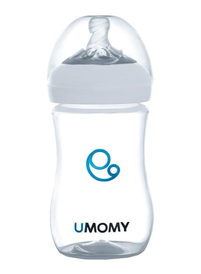 Silicone Rubber Teat PP Anti-Colic Infant Bottle, Fast Flow, 260ML, White