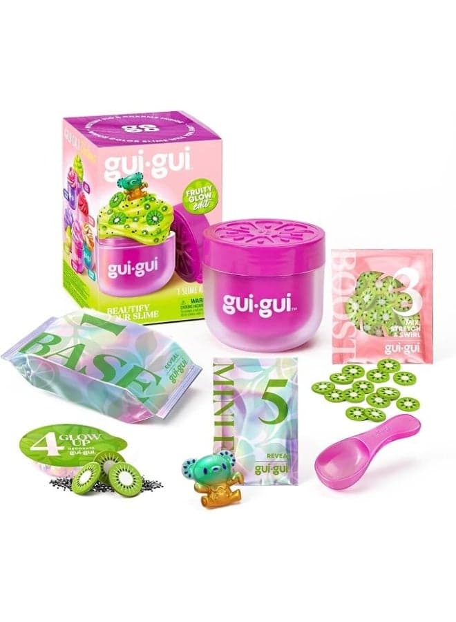 Gui-gui Slime Kit Fruity Glow Edit - Jelli Slime | Cheeky Fruits Single Pack | Collectible Slime | Creative Fun Ideas | Develops Sensory Skills | Entertaining Toy | Stress Relief Toys for Kids