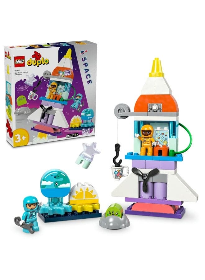 DUPLO 3in1 Space Shuttle Adventure Rocket Toy 10422 (Age 3+, 58 Pieces)