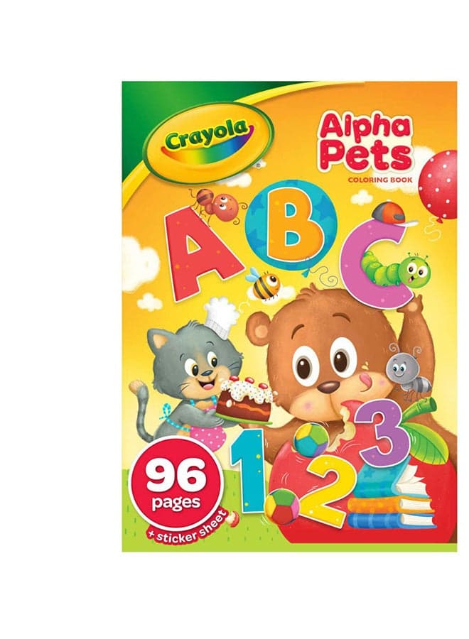 96-Page Coloring Book, AlphaPets
