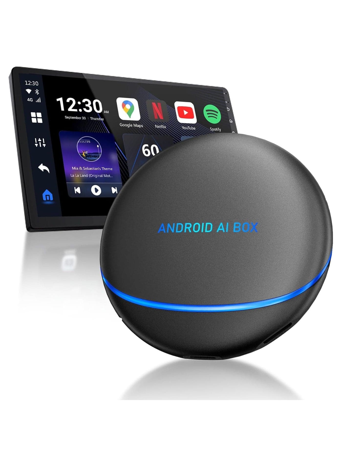 AI Box Carplay Box Streaming Device For Car 8+128GB Ai Magic Carplay Box with Split Screen & Integrated Navigation, Android 12, HDMI Output, Compatible with YouTube/Netflix/TIKTOK for Wired CarPlay Car