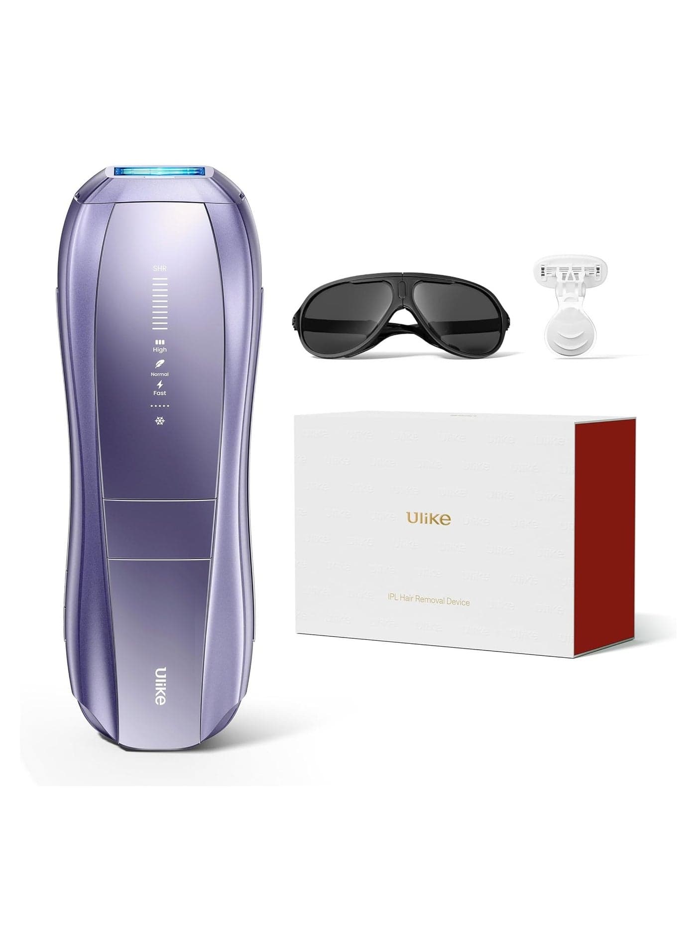 Air 10 IPL Laser Hair Removal device for Women & Men/IPL device, 65°F Ice-Cooling, Dual Lights, Skin Sensor & SHR Mode for Nearly Painless, Long-Lasting Hair Removal, Purple