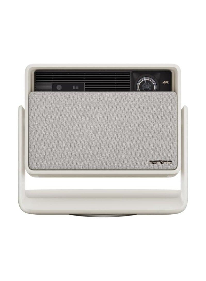 HORIZON S Pro | 4K Long Throw Projector w/ Dolby Vision, IMAX Enhanced, Dual Light 2.0, 1800 ISO Lumens, Up to 200" Screen Size, 2x 12W Harman/Kardon Speakers, Smart Screen Adaptation - Beige
