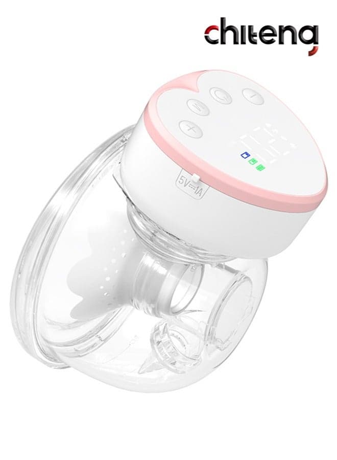 Wearable Electric Breast Pump, Portable Breast Pump With 4 Modes, 12 Levels, Smart Display, Hands Free, 1200mAh Long Battery Life