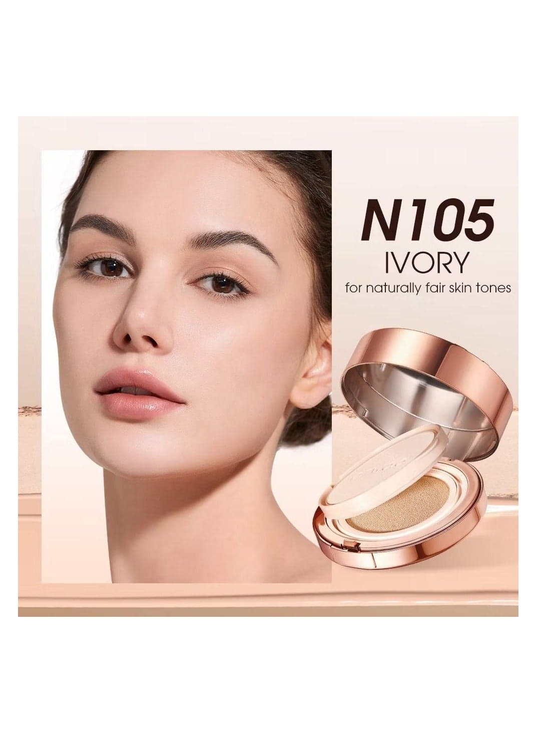 Otwoo ivory N05 2in1 face powder & cushion cream water proof long lasting oil control soft focus