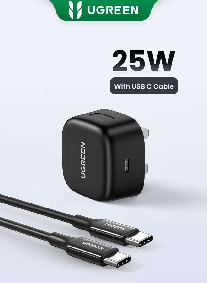 Samsung Super Fast Charger PD 25W Type C Plug with USB C Cable 2M Quick Charging Wall Adapter Power Delivery Compatible with Galaxy S26,S22, S23 Ultra S22 S22Ultra S22Plus A13 A33, Apple 25W With cable