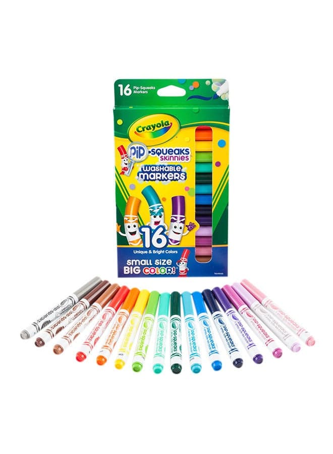 16 ct. Washable Pip-Squeaks Skinnies Markers