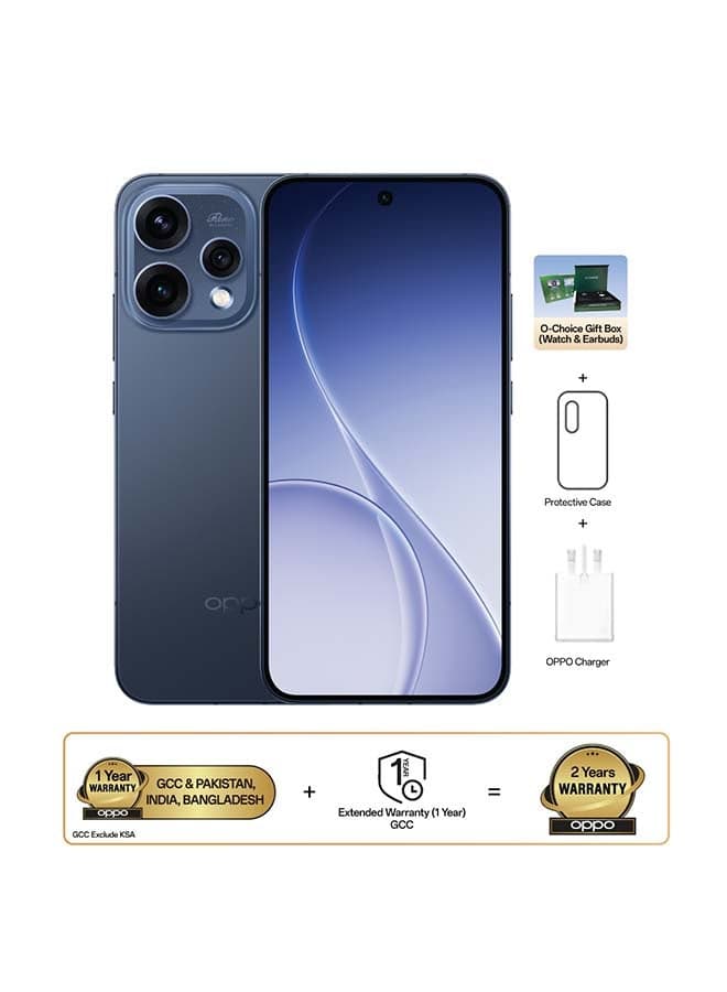 Reno15 F AI Phone Dual SIM 5G Twilight Blue 12GB RAM 512GB With OPPO Enco Buds3 Pro - Middle East Version