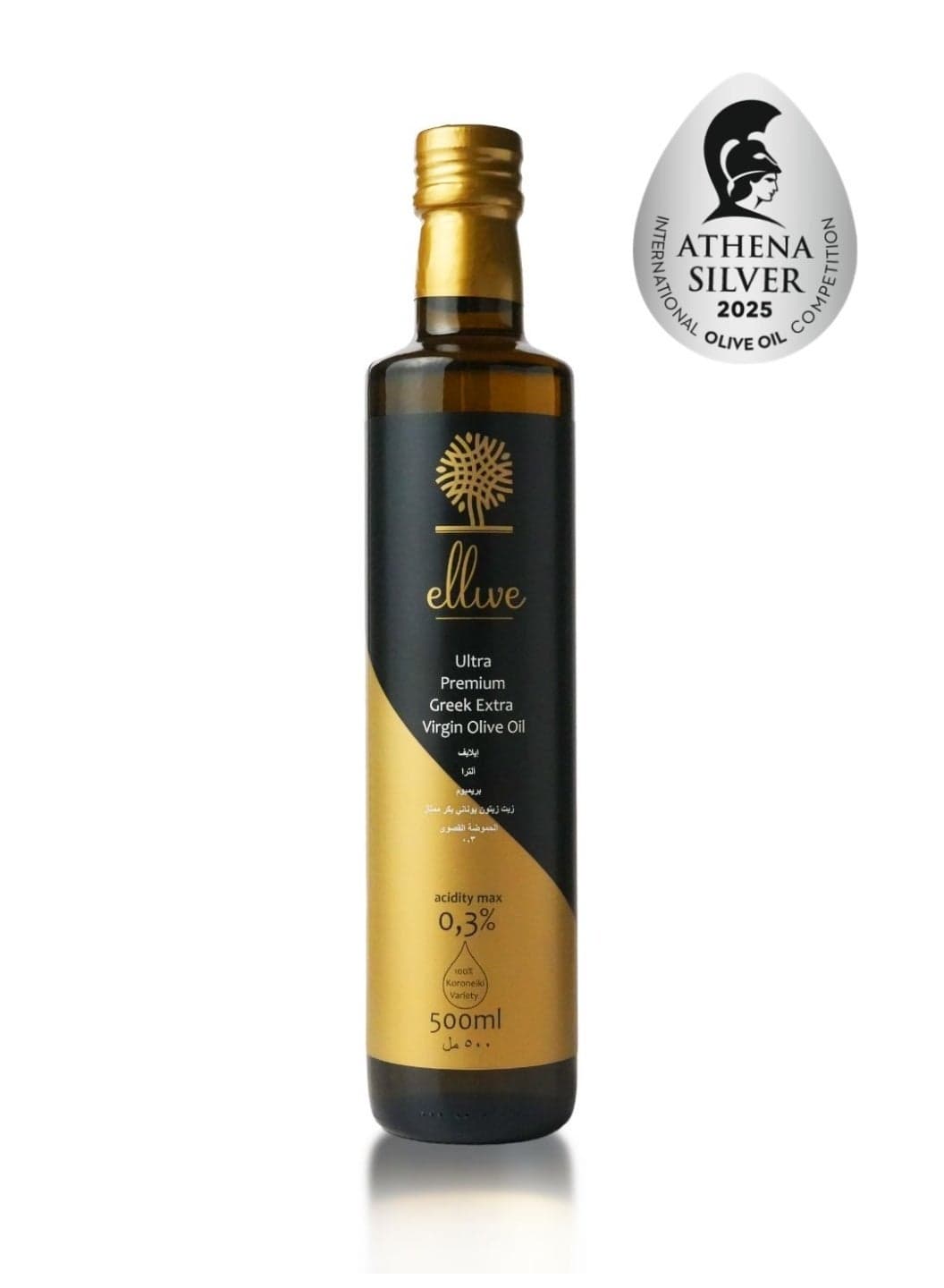 Ellive Ultra Premium Greek Extra Virgin Olive Oil (500ml) | High Polyphenols 934 mg/kg Total Polyphenols Analysed | Cold-Pressed EVOO | Early Harvest | High-Phenolic | High Polyphenol