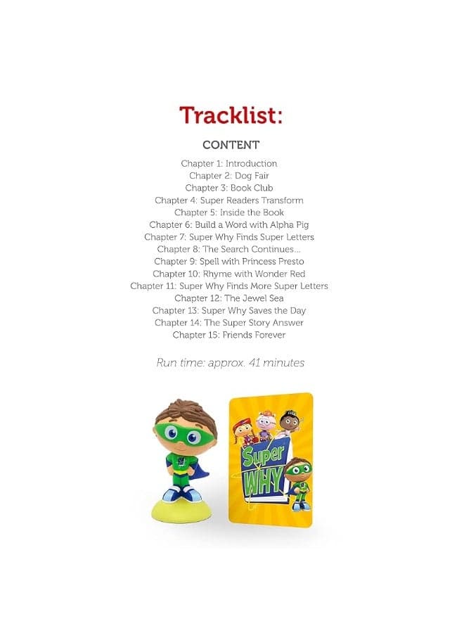 Tonies Super Why! Audio Play Character