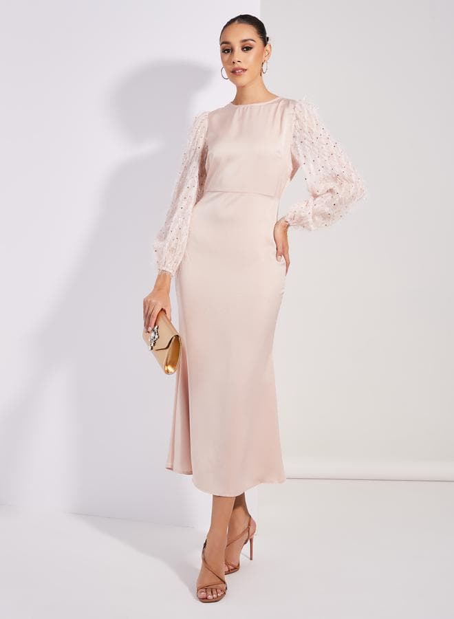 Embellished Sleeve Dress