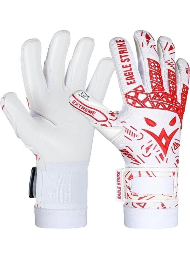 Soccer Goalie Gloves - Sizes 6 to 10, 4mm German Contact Grip Sticky Latex & Built-in Pro-Level Gloves Wrist Support