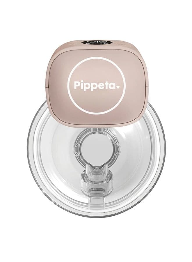 Hands-Free Breast Pump, Wearable, Wireless & Quiet, 4 Modes & 12 Suction Levels, LED Display, Anti-Backflow, 180ml Capacity, BPA-Free, USB Rechargeable, Portable Breastfeeding Pump, Ash Rose