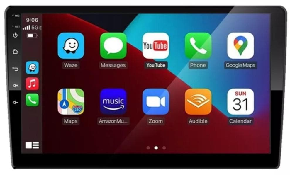 9 Inch Android Screen For Car 4GB RAM 32 GB Memory Support Apple Carplay Android Auto Wireless QLED Touch Screen SIM Card Support Built In Bluetooth USB Radio WiFi Night Vision Camera Included
