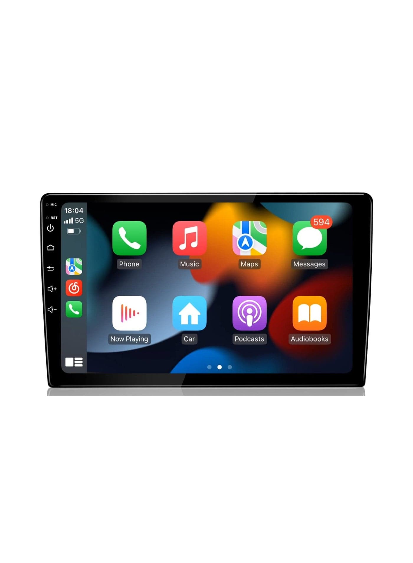 9 Inch Android Car Screen 4GB RAM 32GB Storage | Wireless Apple CarPlay & Android Auto | QLED Touch Display | SIM Card Support | Built-in Bluetooth, WiFi, USB, FM Radio | Night Vision Rear Camera Included