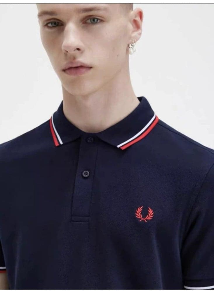 Slim Fit Men's Polo Shirt - Business Casual Short Sleeve Collared Shirt