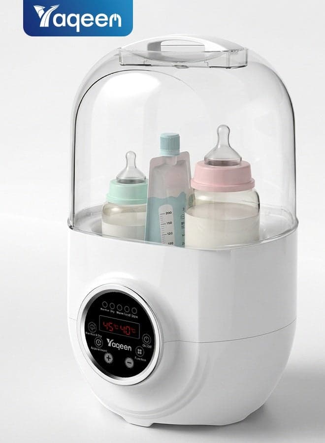 Premium 8-in-1 Baby Bottle Warmer & Sterilizer - Fast Milk Heater with Dryer, Double Bottle Design, Accurate Temp Control & LCD Display - BPA Free