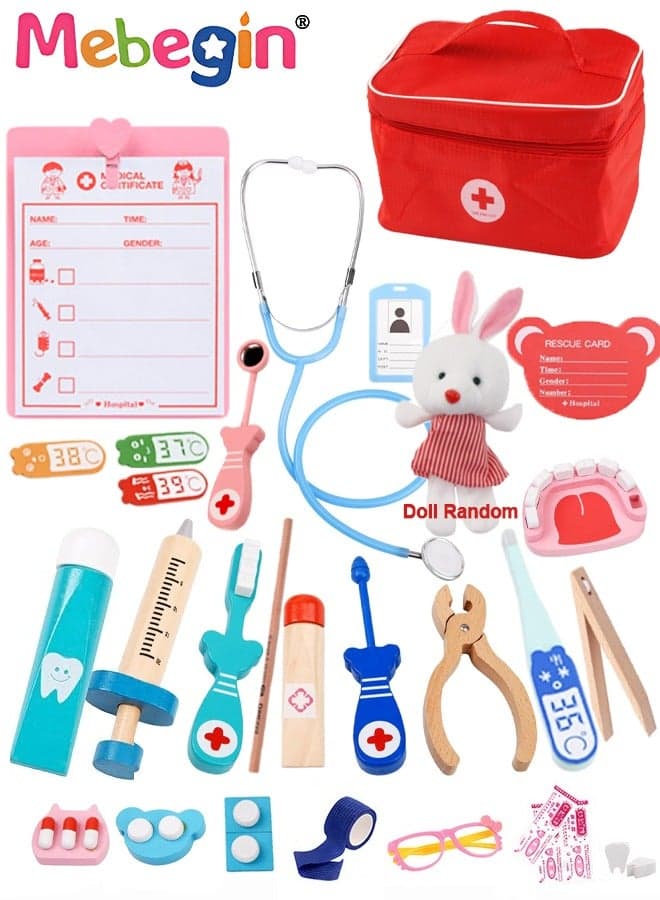 13Pcs Fun Dentist Kit for Kids, Doctor Playset with Medical Storage Bag, Fantastic Dentist Toys with Full Accessaries, Care-themed Play Set, Educational Role Play Toy, Safe for Children to Play