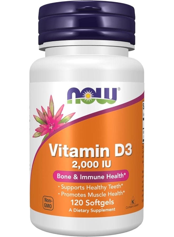 High Protency Vitamin D-3 2000 IU Dietary Supplement - 120 Softgels