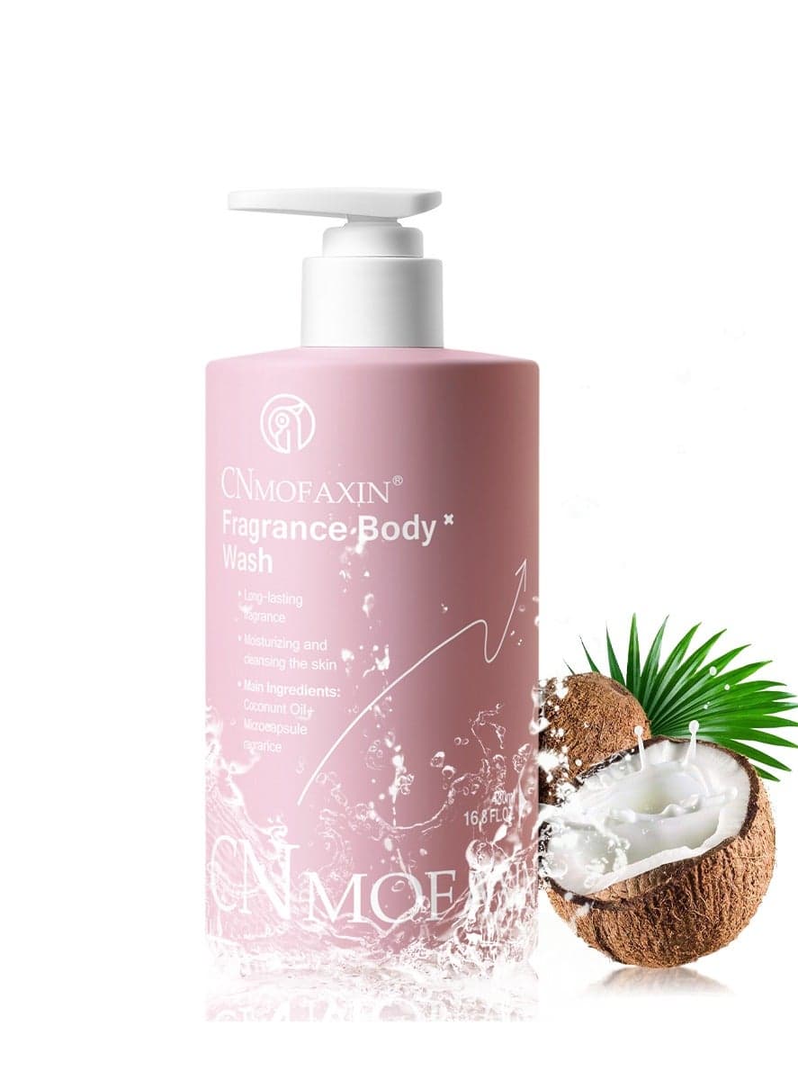 Fragrance Body Wash with Long Lasting Scent – Moisturizing & Hydrating Body Cleanser with Coconut Oil & Microcapsule Fragrance Technology – Organic & Skin Friendly (480ml)