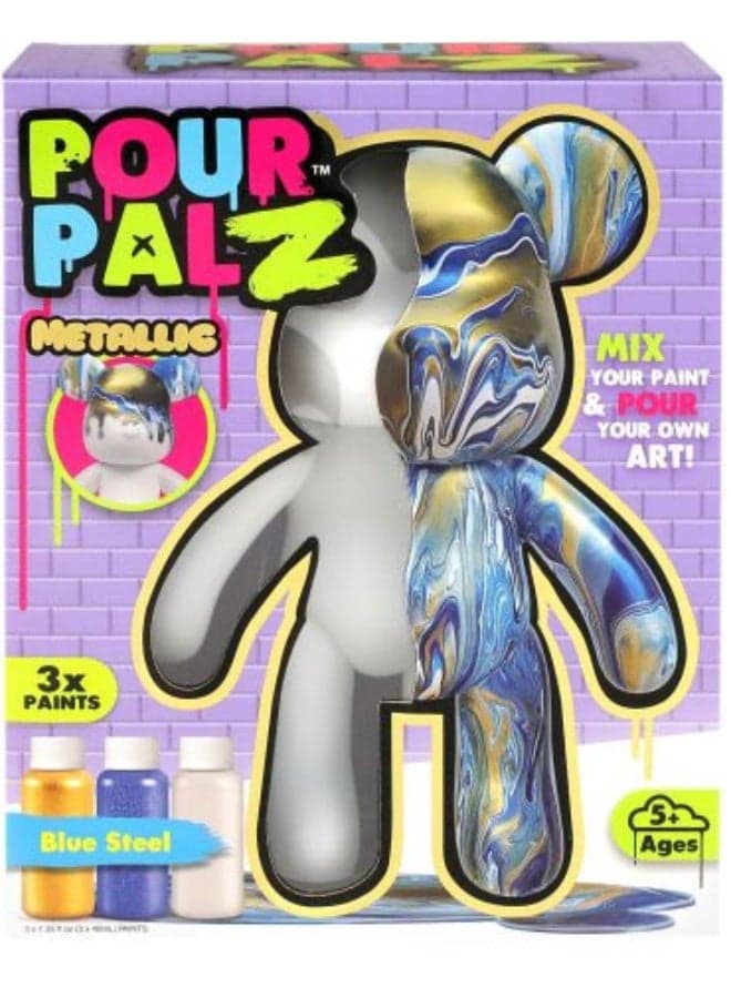 Metallic Large Bears - Assorted - Blue Steel | Blue Steel 5+ Years Creative, immersive, paint-filled fun for everyone! If you're | Kids Toy for Boys & Girls