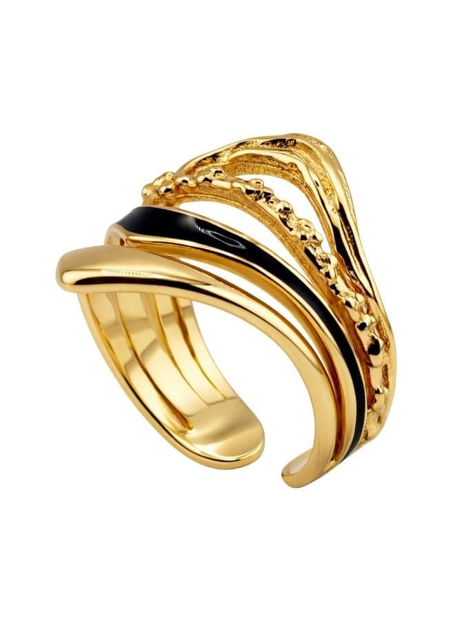 Crown of Tides Ring, 925 Sterling Silver Plated with 18K Gold Vermeil