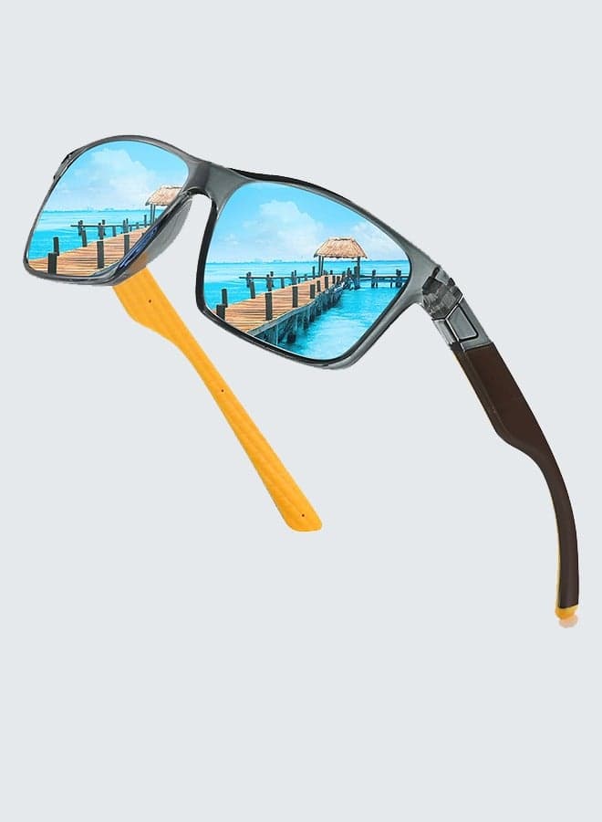 Unisex Hd Polarized Sports Sunglasses - Lightweight Tr90 Frame, Uv400 Protection And Anti-Glare For Active Lifestyle Square Colorful Trendy Eyewear Cycling Driving Mirrors
