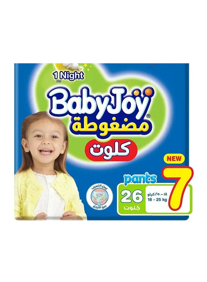 Compressed Culotte Junior 3XL Size 7 Pants Diaper 18-25 Kg Jumbo Pack 26 Diapers