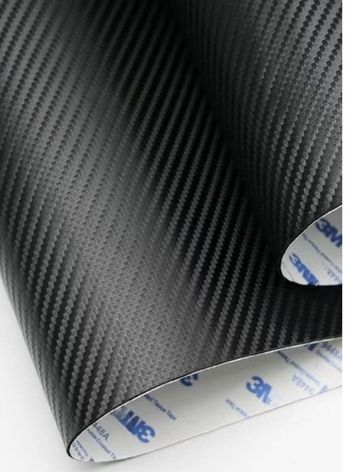 3D Matte Black Carbon Fiber Vinyl Wrap A4 Size Self Adhesive Anti Wrinkle Air Release Automotive DIY Sticker