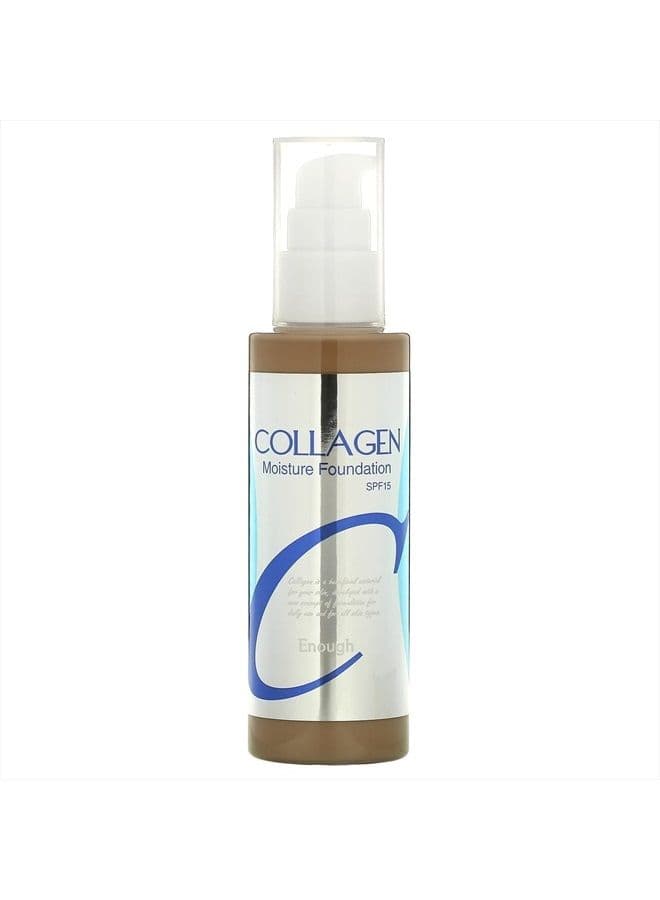 Collagen, Moisture Foundation, SPF 15, 23, 3.38 fl oz (100 ml), Enough