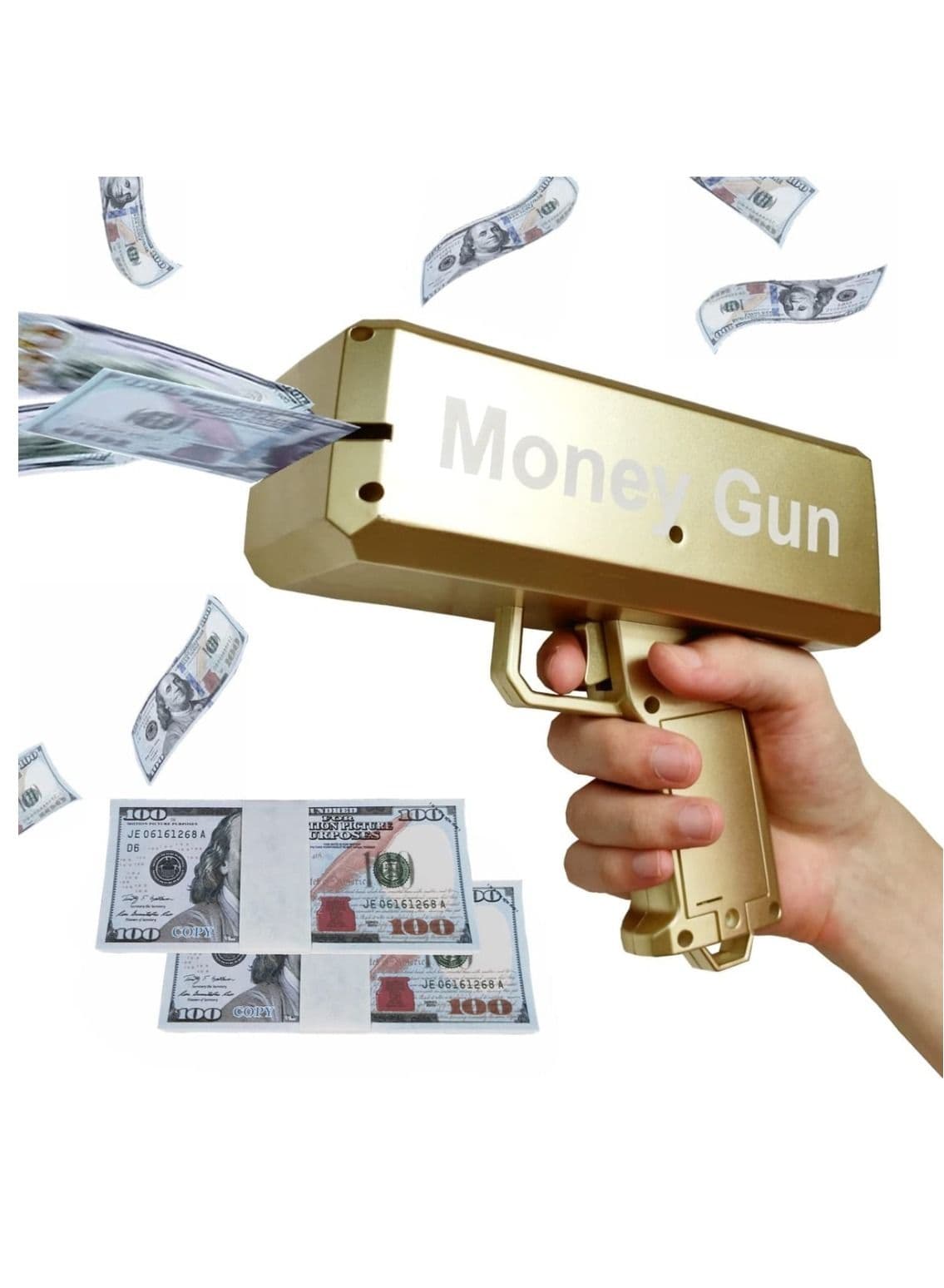Portable Lightweight Fun Loving Entertain For Kids Money Gun With Fake Money