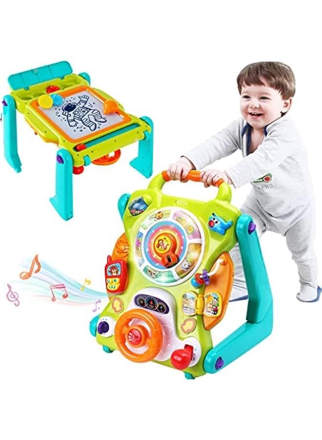 Baby Walker Sit to Stand Toys, Kids Activity Center, Toddlers Musical Fun Table, Lights and Sounds, Learning, Birthday Gift for 9, 12, 18 Months, 1, 2 Year Old, Infant, Boy, Girl