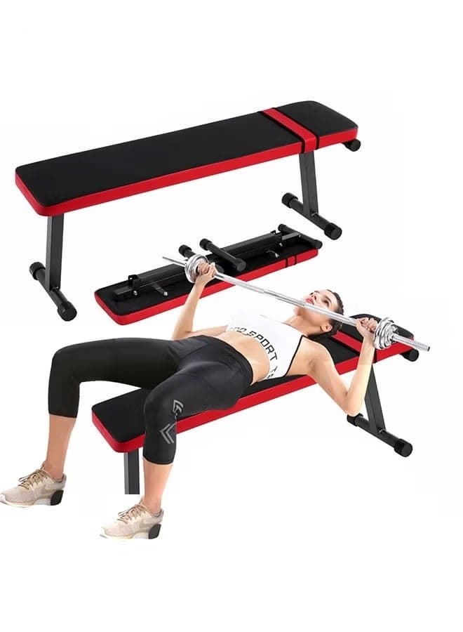 Gym Quality Foldable Flat Bench For Multi-Purpose Weight Training And Ab Exercises , Foldable Flat Weight Bench Easy Assembly For Strength Training Bench Press