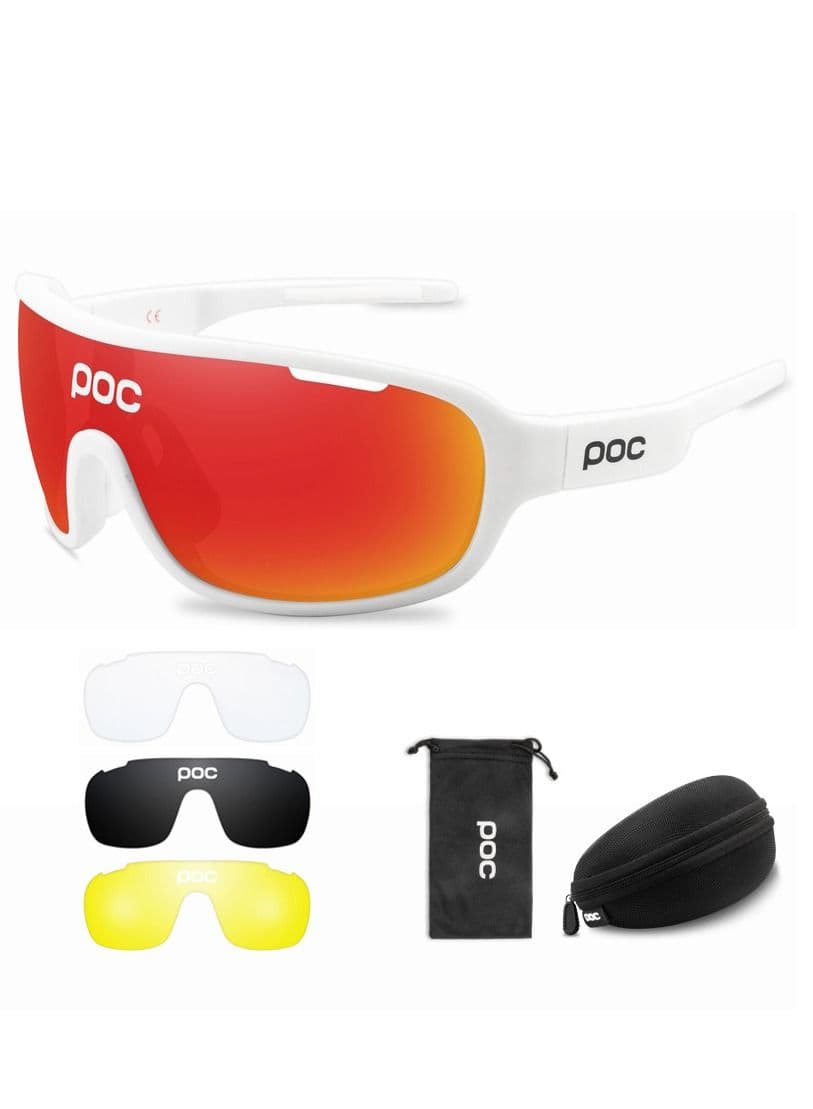4 Lens Cycling Sunglasses Outdoor Eyewear Men Women Cycling Glasses