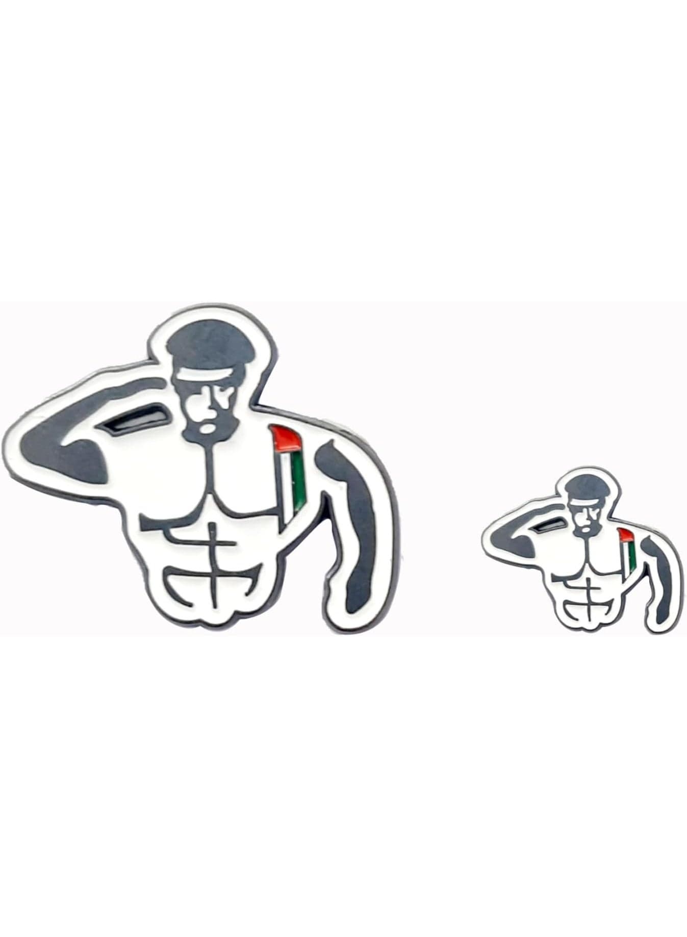 Dubai Army Salute 2 pcs Sticker for Cars Laptop, Mobile Phone, Playstation, Motorcycle, Luggage, Skateboard, Wall
