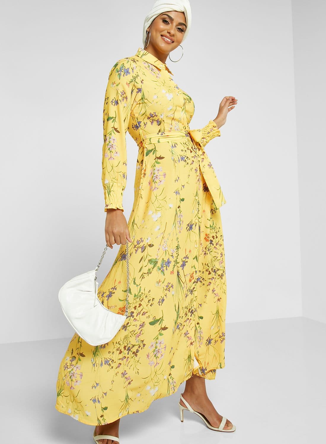 Floral Belted Maxi Dress