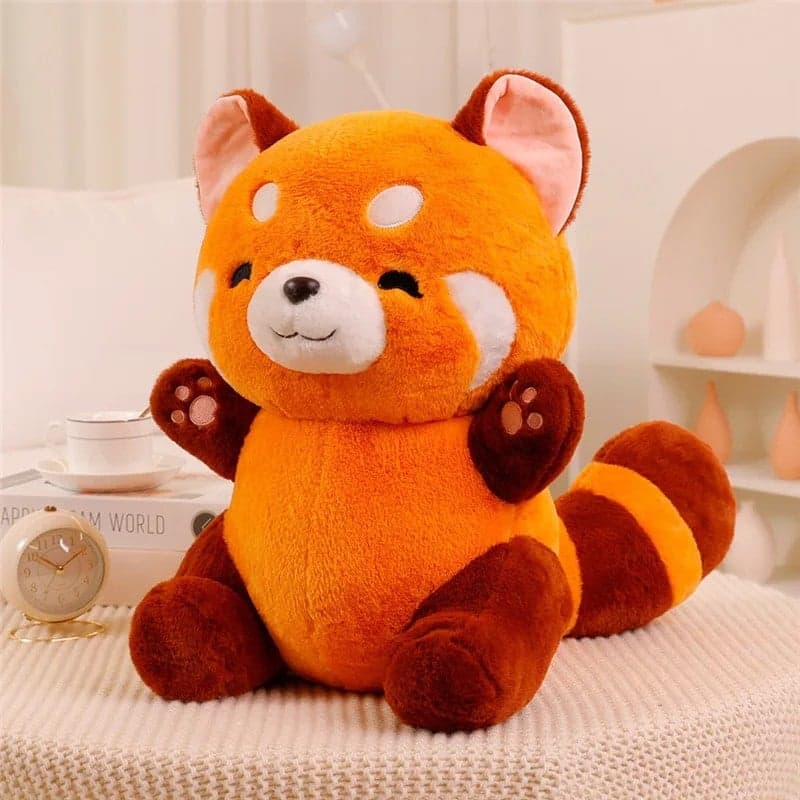Cross-Border Super Soft Plush Raccoon Doll – Stuffed Animal Toy for Kids & Teens, Transformable Youth Peripheral That Turns Into an Adorable Red Panda Plushie