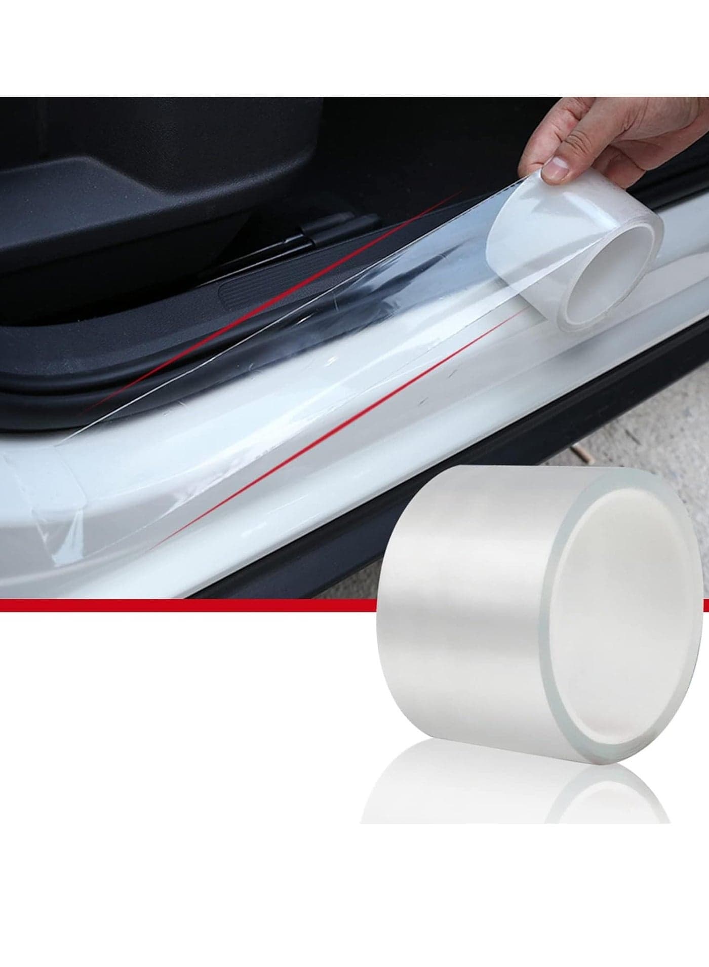 Automotive Wrap Film Anti-Collision Car Door Edge Guard Waterproof Car Door Sill Protector Automotive Sill Protector Anti-Scratch Car Protector Tape Fits for Most Car length 5M Wide 7CM Transparent
