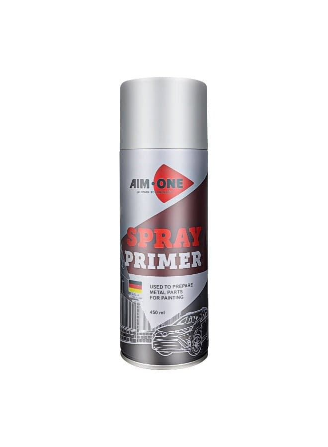 Spray Primer Matt White – Fast-Drying, Rust-Inhibiting Automotive Surface Primer, Multi-Surface Use, 450ml – Ideal for Metal, Plastic, Wood