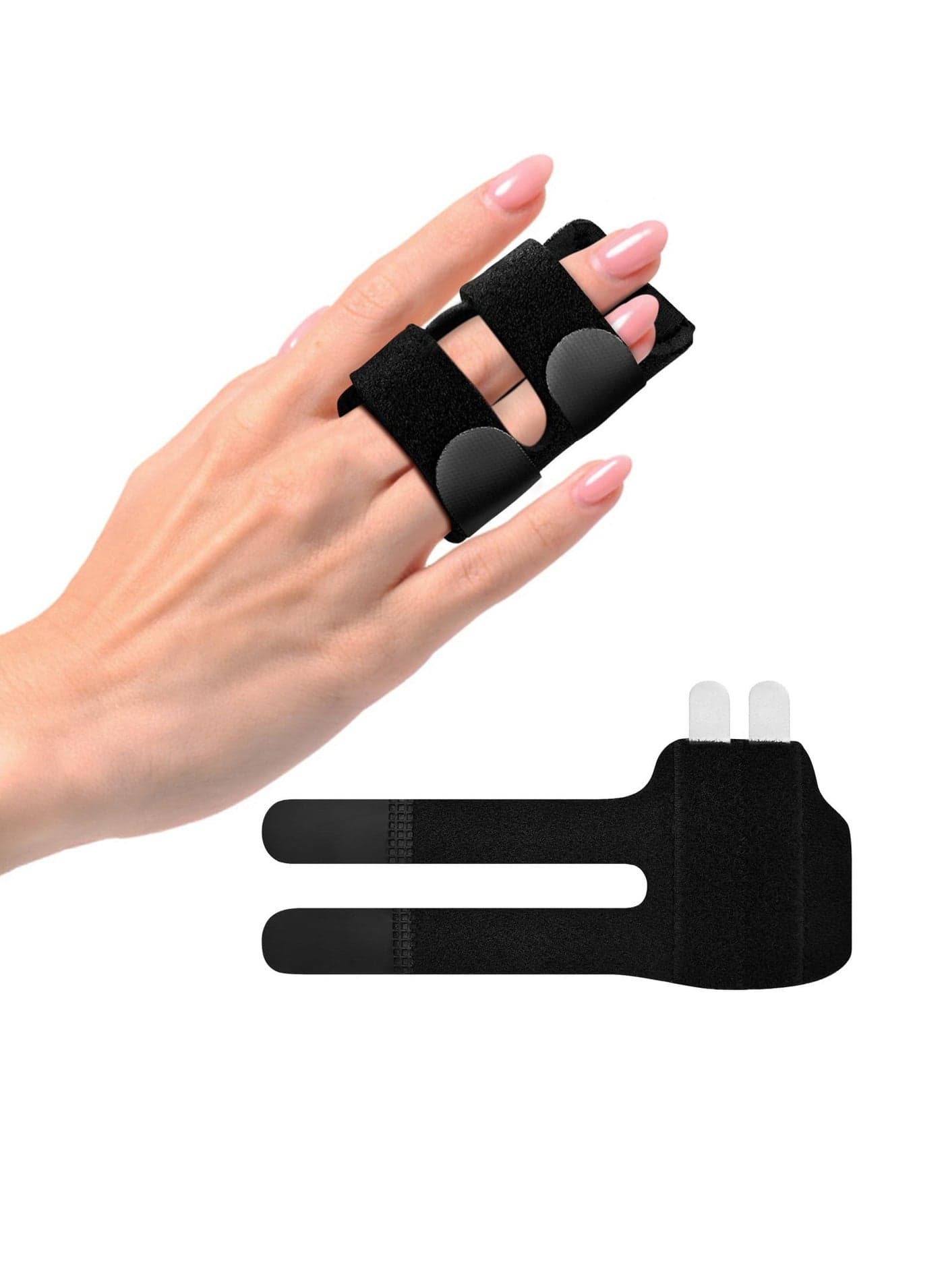 Upgraded Trigger Finger Splint with 2 Metal Support Bars Adjustable Finger Buddy Splints Mallet Finger Brace for Arthritis Injury Sprain Pain Relief for Middle Index Ring Pinky Finger